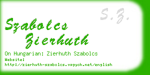 szabolcs zierhuth business card